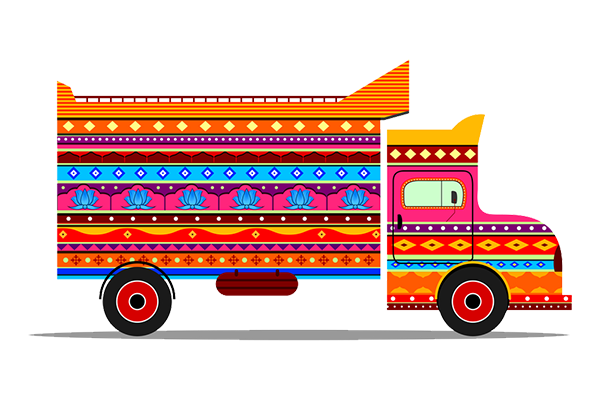 Pakistan Truck Art Vector