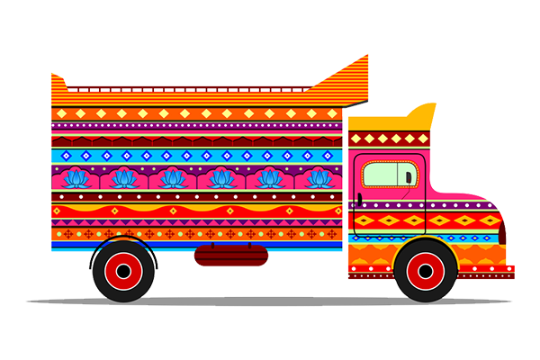 Pakistan Truck Art Vector