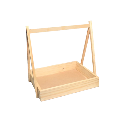 Wooden Basket with Handle 